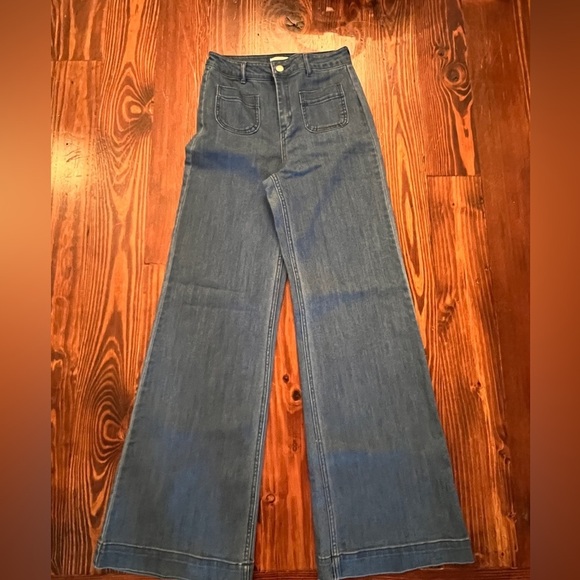 GIANNI BINI GB Wide Leg Denim Jeans NEW with Tags Junior Size 5 Dillards - Picture 2 of 7